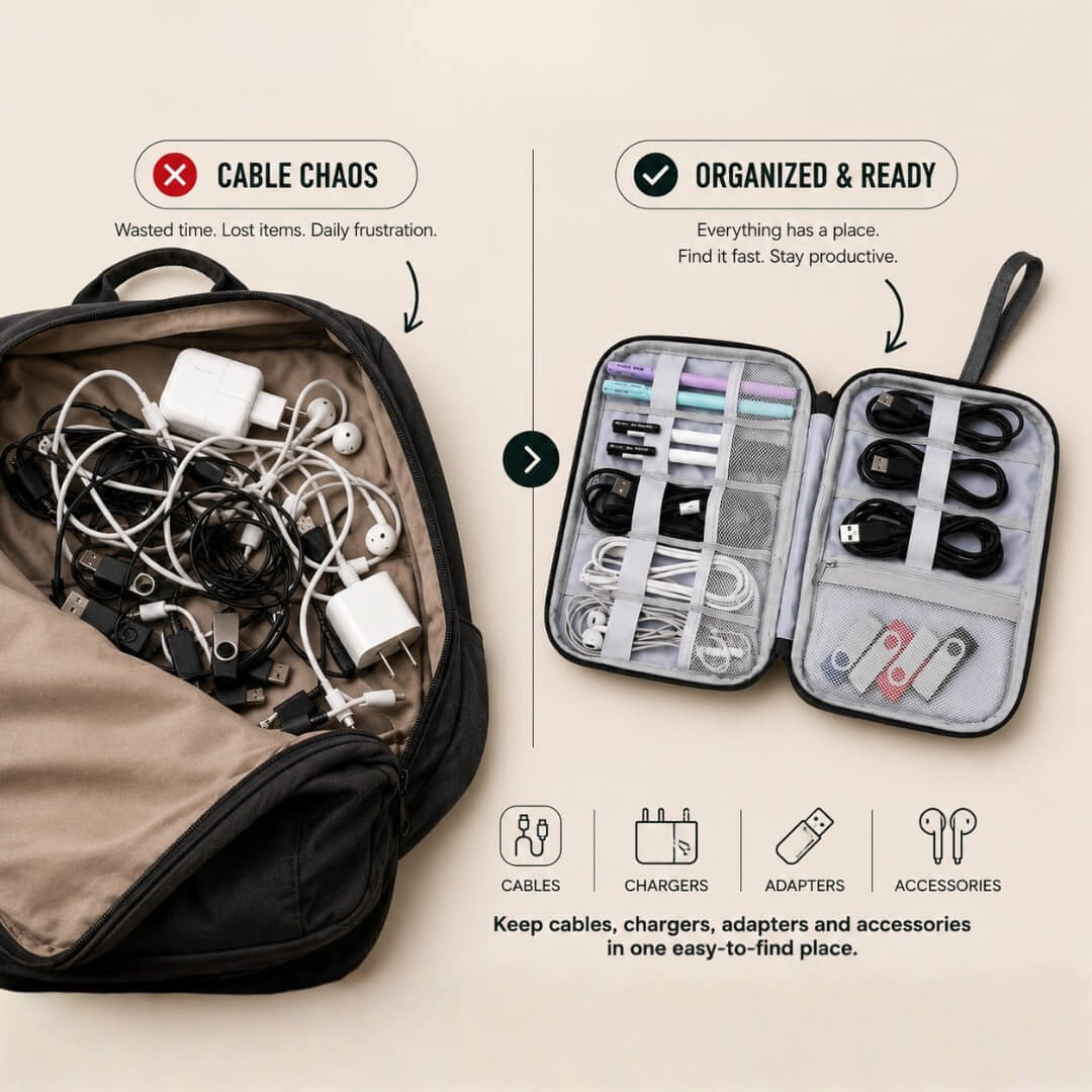 GearApt™ Travel Tech Organizer