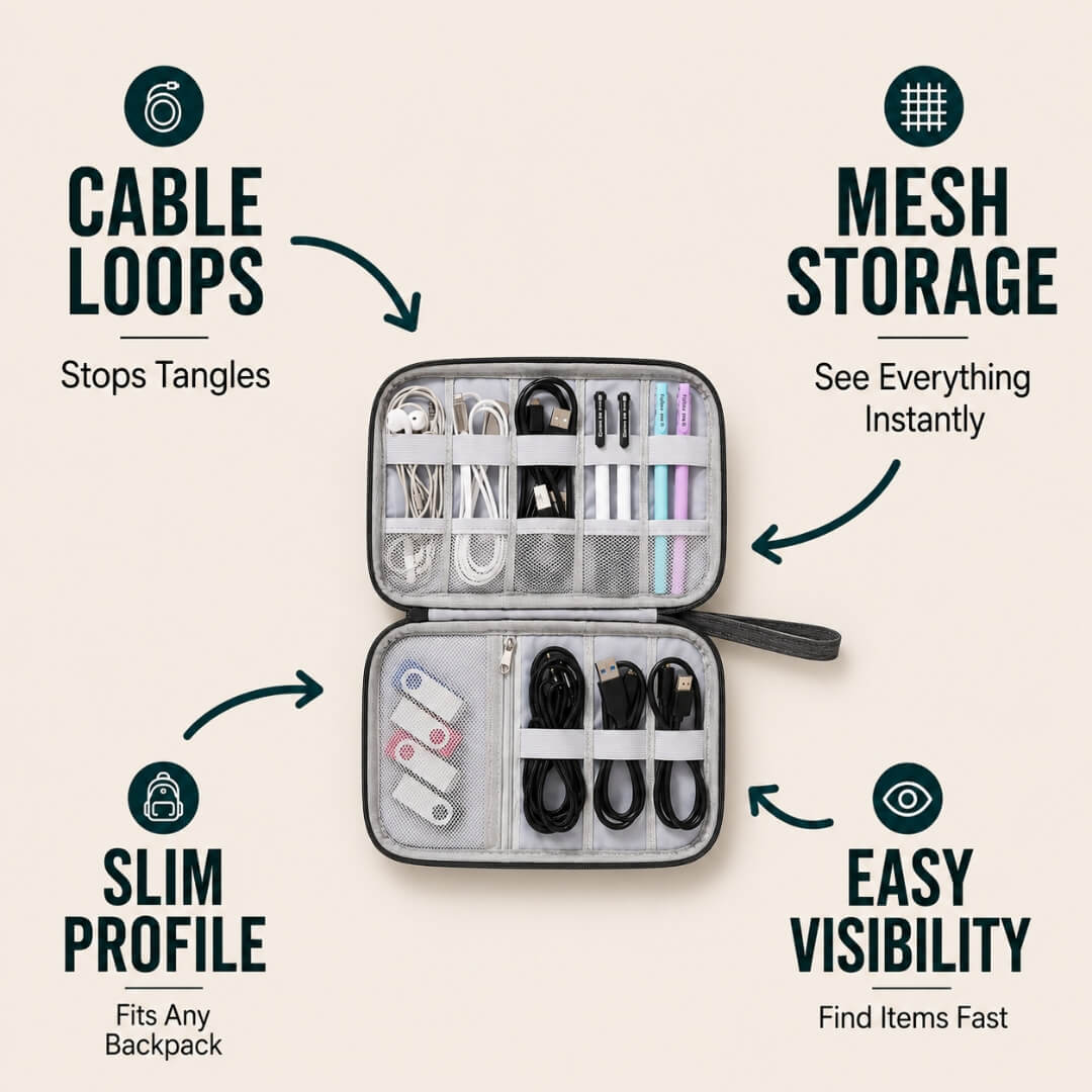 GearApt™ Travel Tech Organizer
